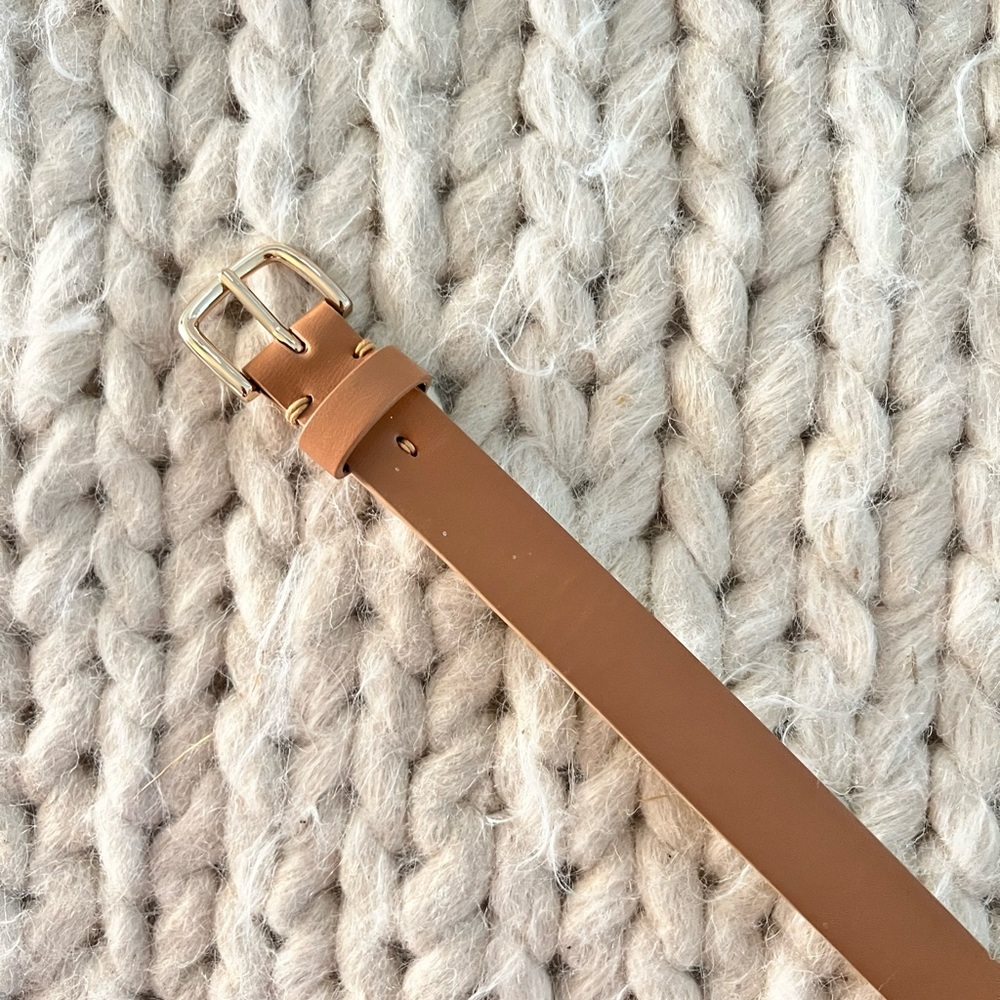 1” nude leather belt